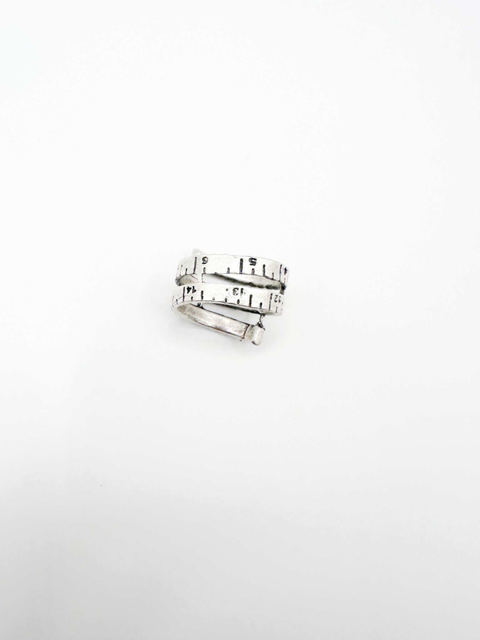 Silver Looped Ruler Ring