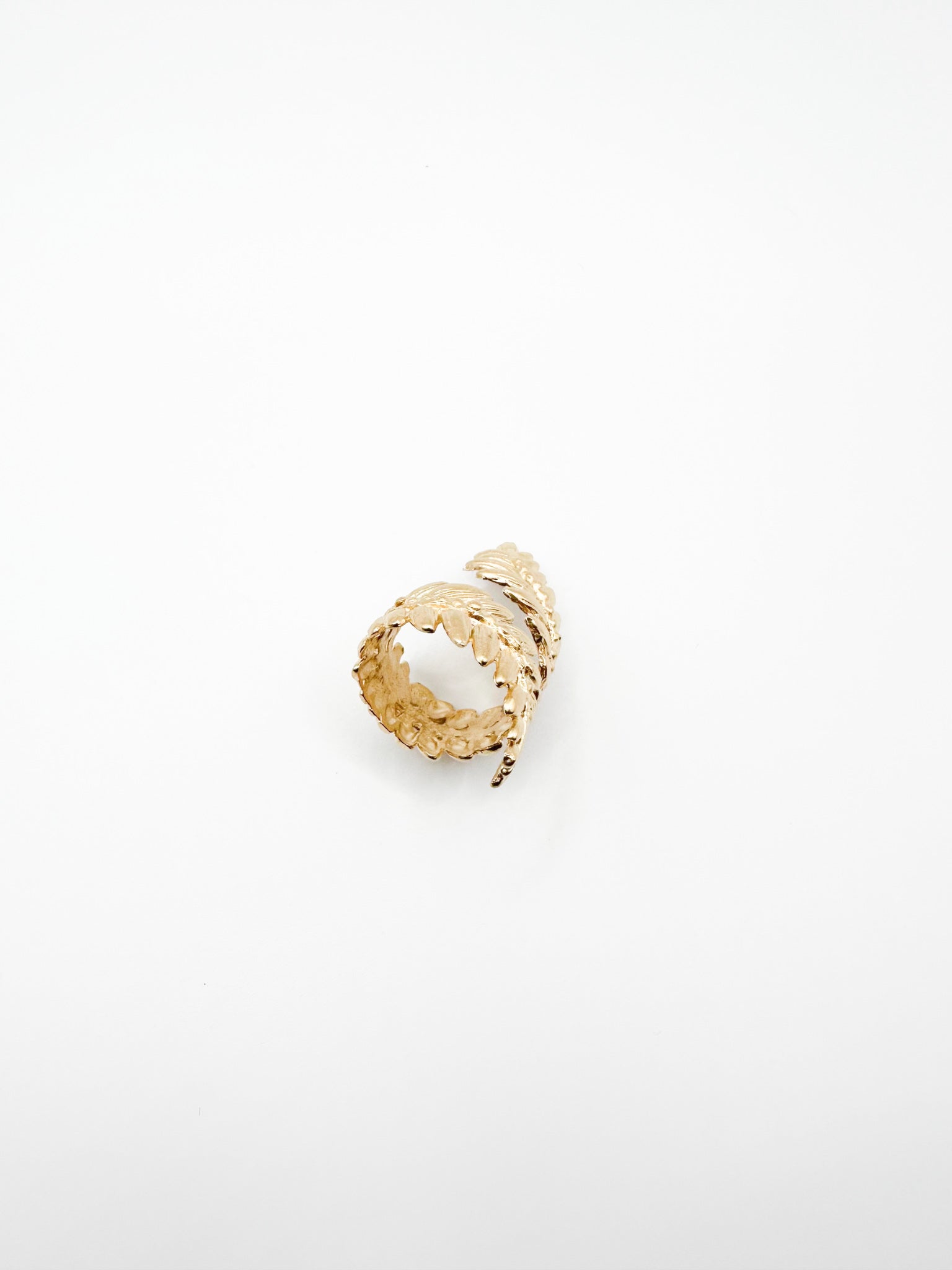 Gold Spun Leaf Ring
