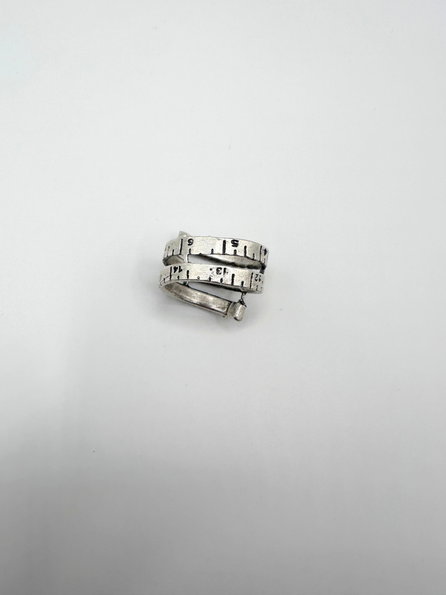Silver Looped Ruler Ring