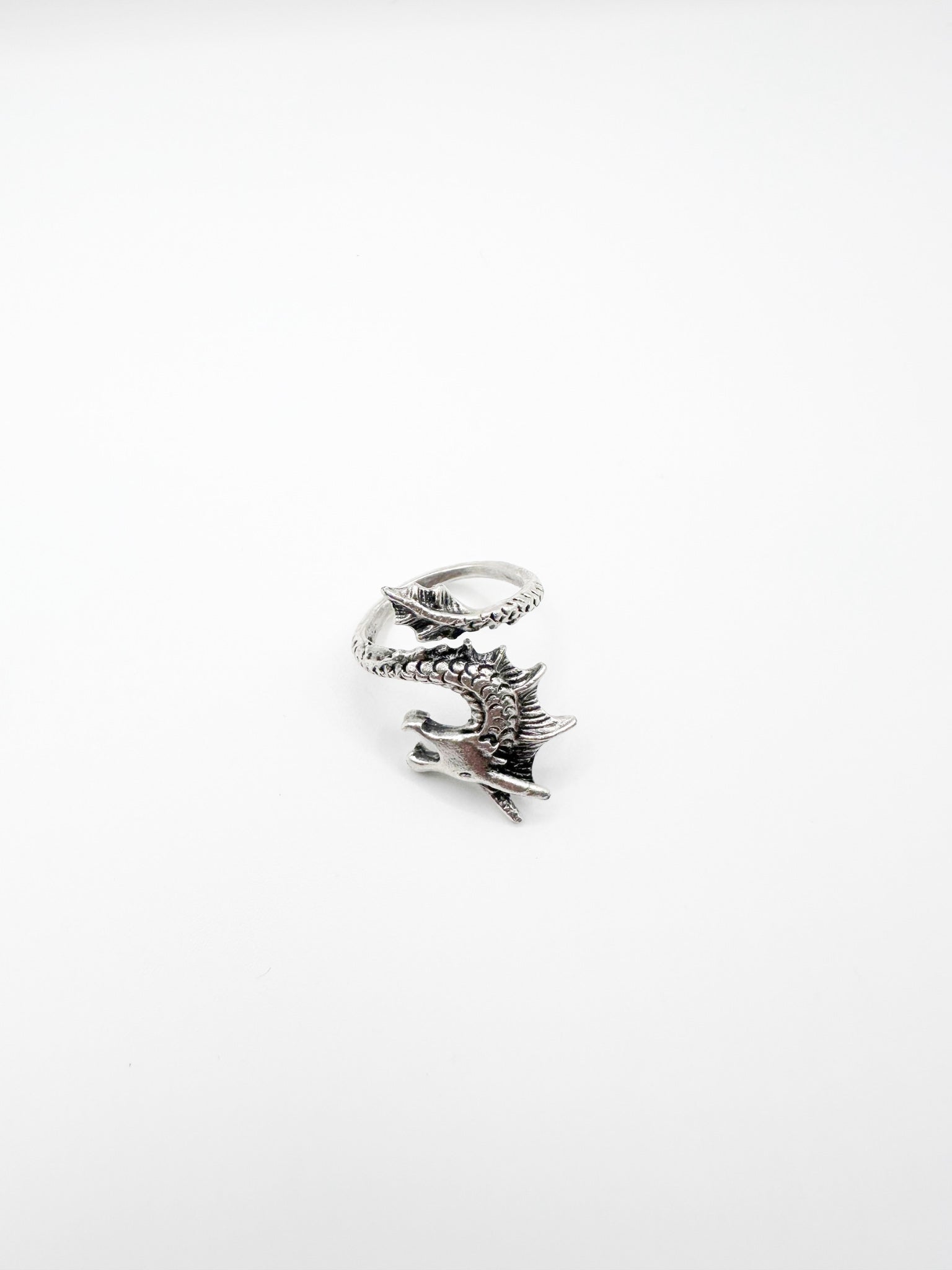 Silver Dragon Twist Ring