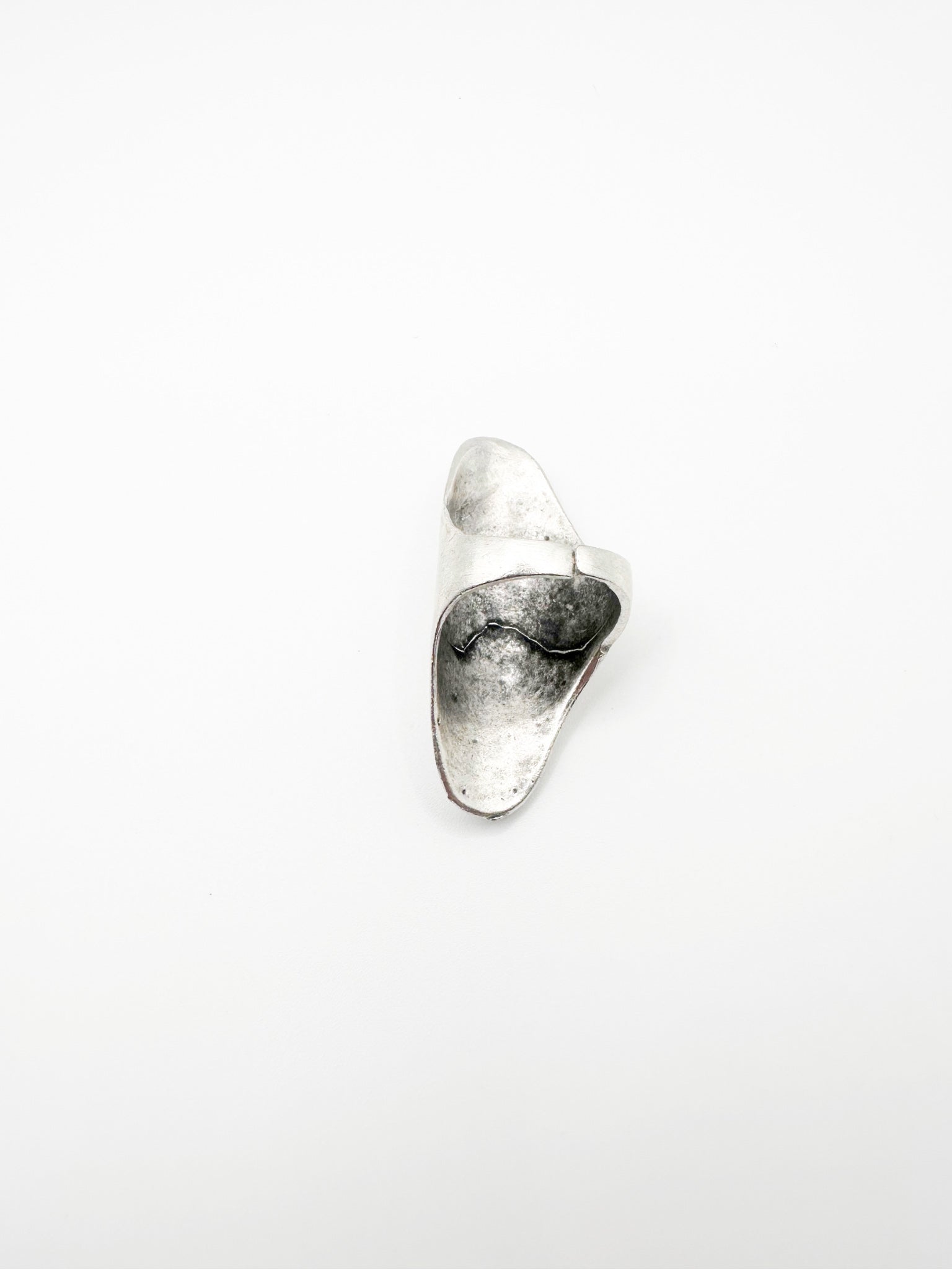 Silver Straight Shell Ring