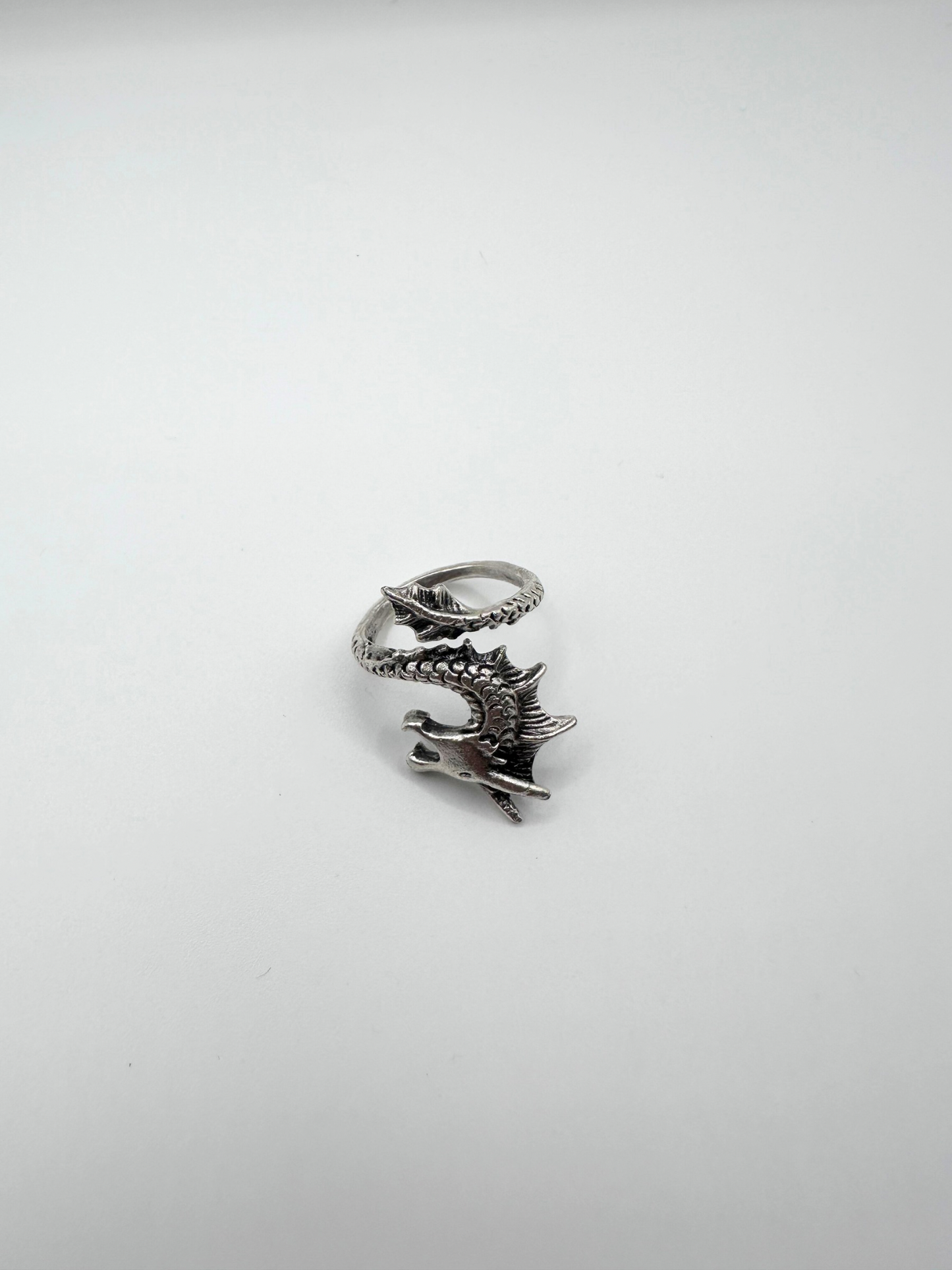 Silver Dragon Twist Ring