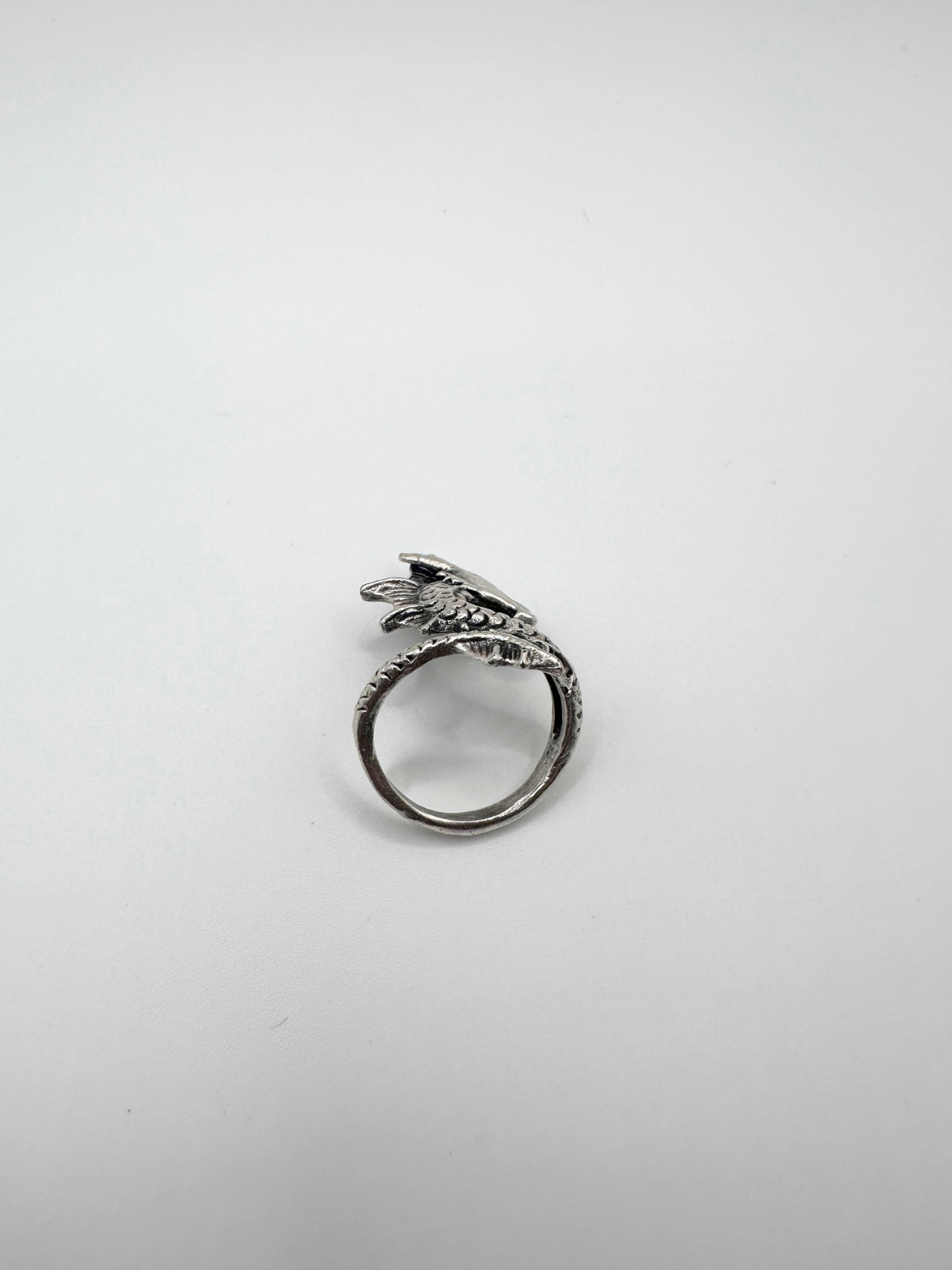 Silver Dragon Twist Ring