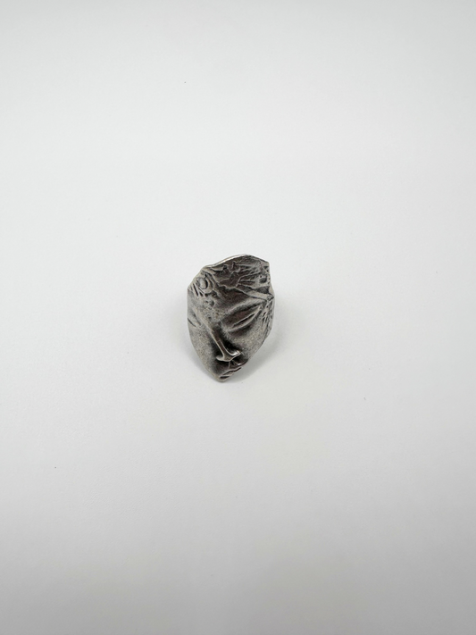Silver Partial Face Ring