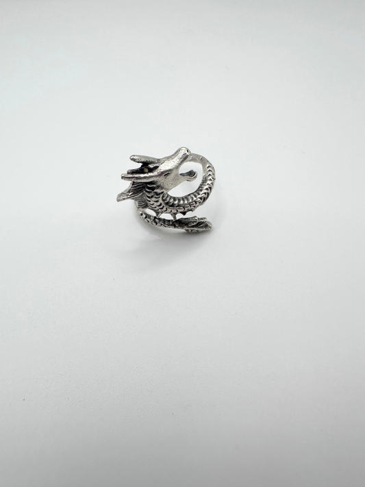 Silver Dragon Twist Ring