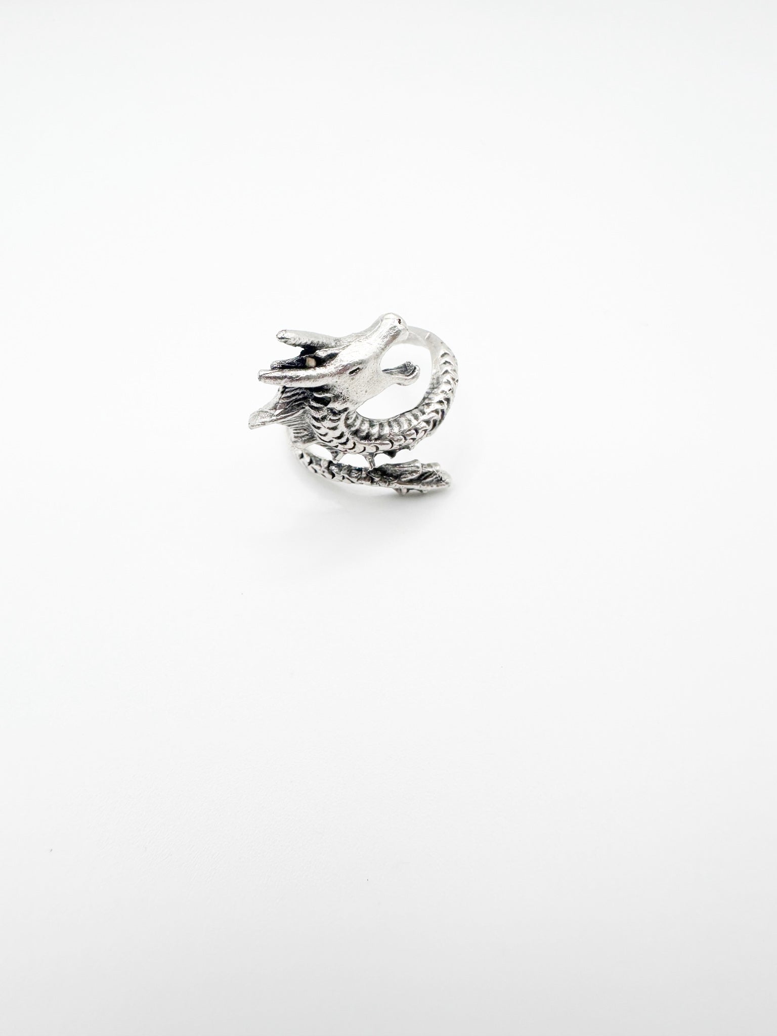 Silver Dragon Twist Ring